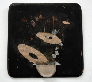 „Heiliggeistbild“, Materialcollage, 2013, 27cm x 27cm