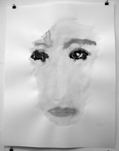 9 teilige Serie „Spiegelbilder“, Tusche auf Papier, 2013, 50cm x 70cm