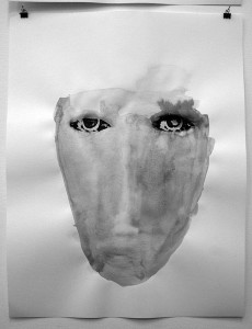 9 teilige Serie „Spiegelbilder“, Tusche auf Papier, 2013, 50cm x 70cm