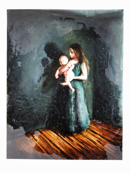 Medea III, 2013, Öl auf Papier, 50cm x 64cm