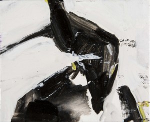 Paolo Maggis, Magpie, 2015, Öl auf Leindwand, 23cm x 27cm