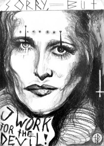 Thomas Palme, The devil, 2015, Grafit auf Papier, 21cm x 29cm