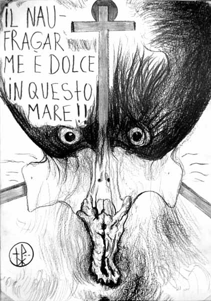 Thomas Palme, Der Untergang ist mir süß in diesem Meere (Möse), 2015 Grafit auf Papier, 21cm x 29cm