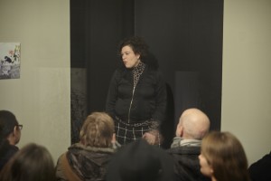 Ausstellungsansicht: Lesung mit Nora Gomringer, Foto: R. Ritzerfeld