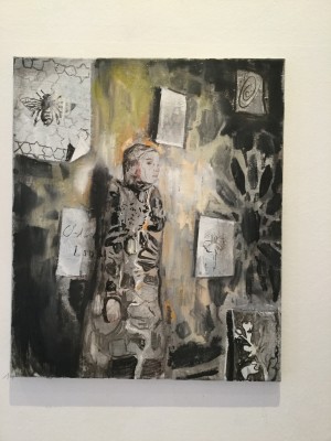 Simone Lucas, Bienenwand, 2014, Öl auf Leinwand, 48cm x 56cm