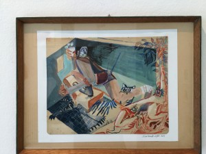 Nina Vandeweghe, Livingroom, 2015, Zeichnung, 21 x 29,7 cm