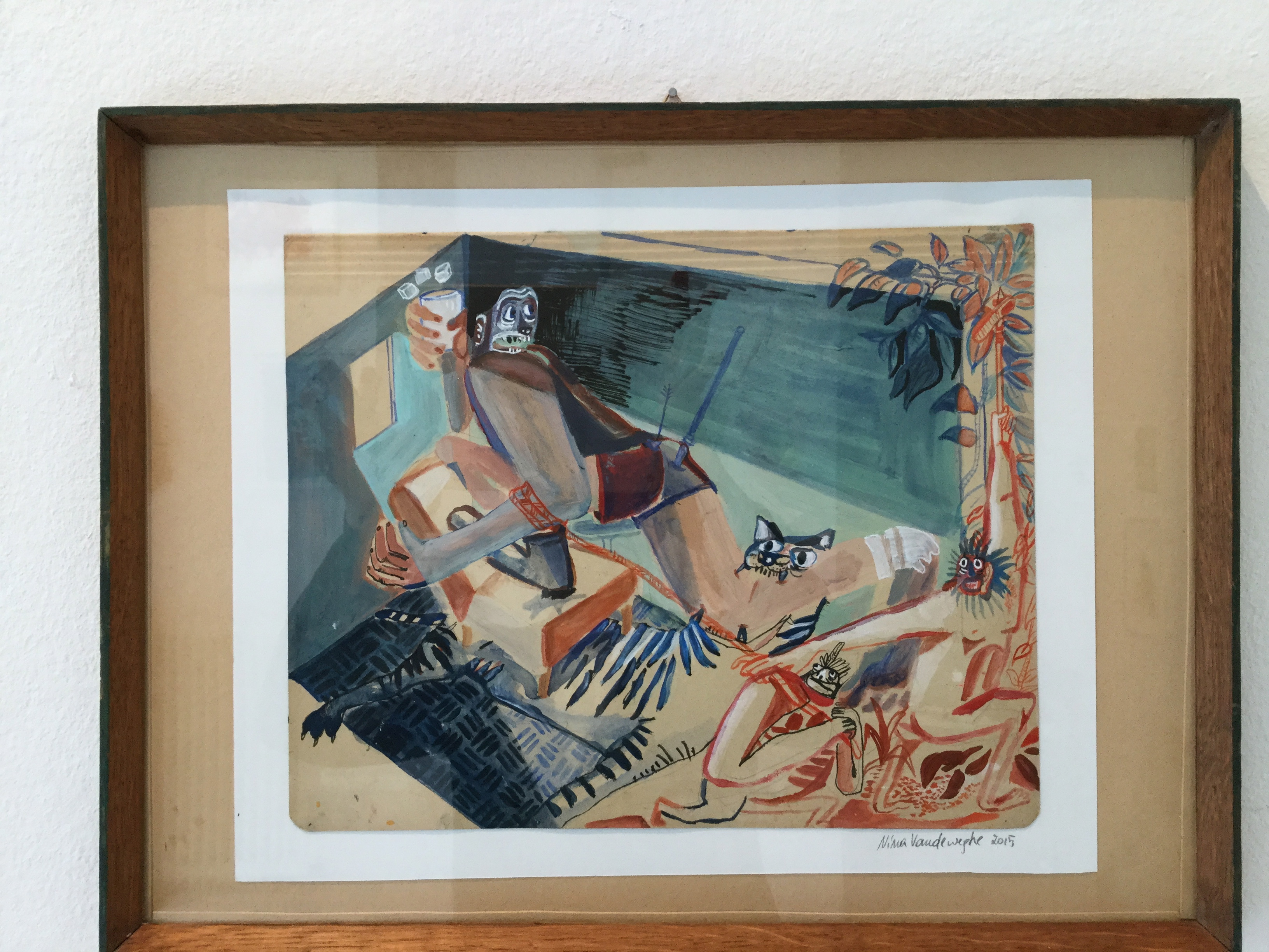 Nina Vandeweghe, Livingroom, 2015, Zeichnung, 21 x 29,7 cm