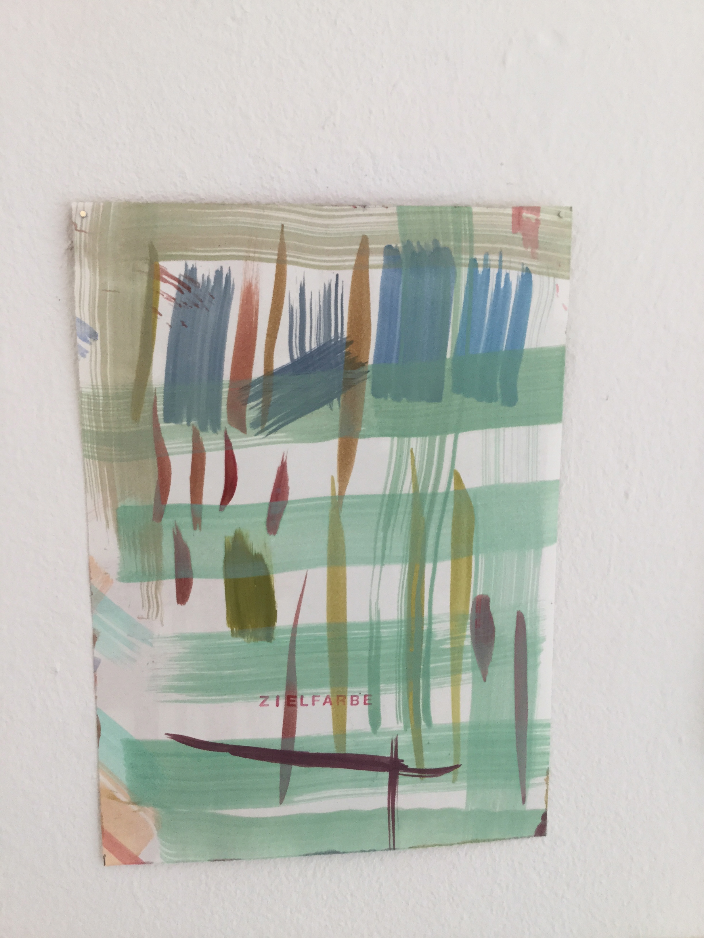 Bärbel Messmann, Fehlfarben, 2016, 25 cm x 17 cm, Ölfarbe, Stempelfarbe auf Papier