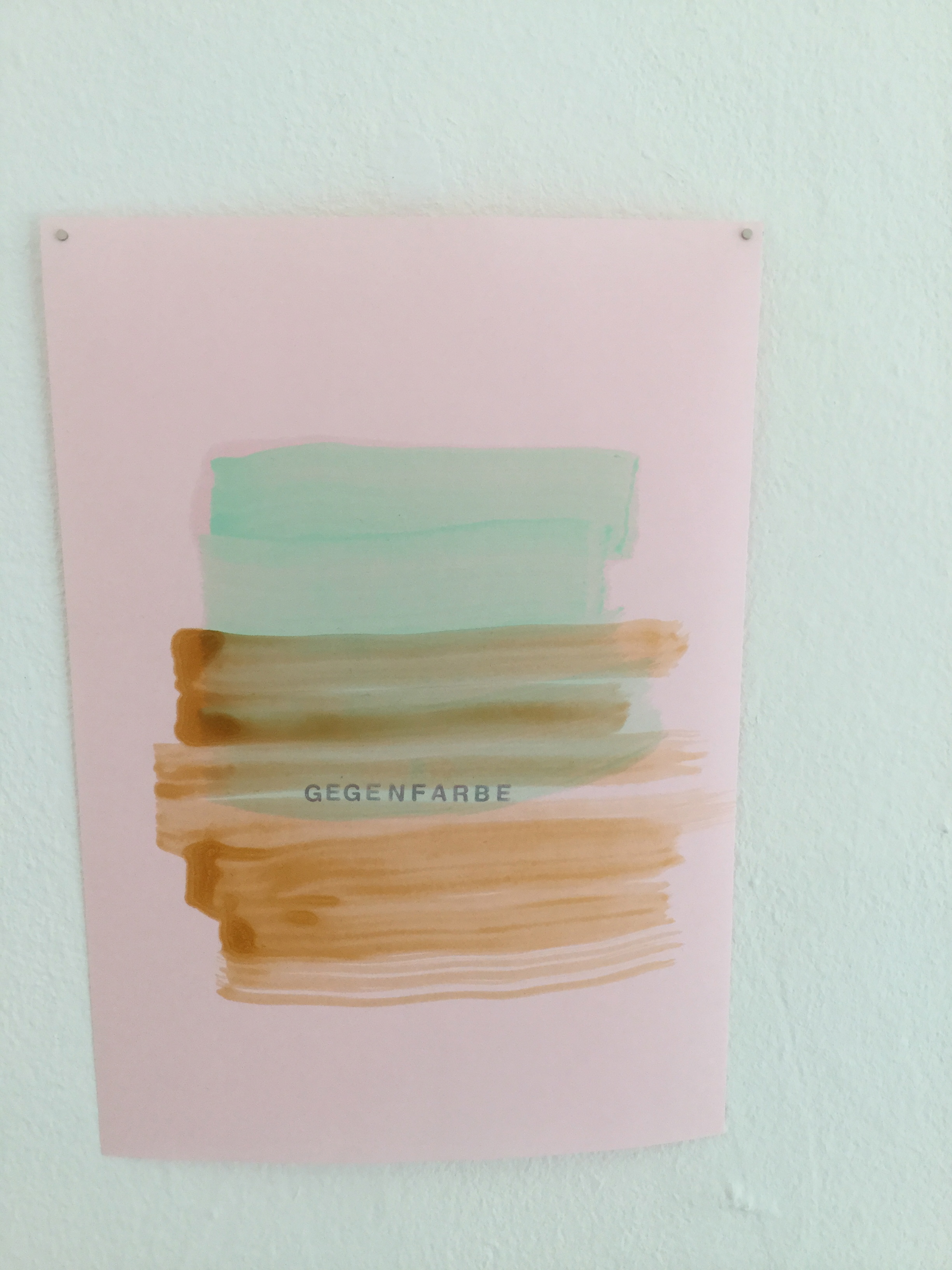 Bärbel Messmann, Gegenfarben, 2016, 21 x 29,7 cm, Ölfarbe, Schellack, Stempelfarbe auf Papier