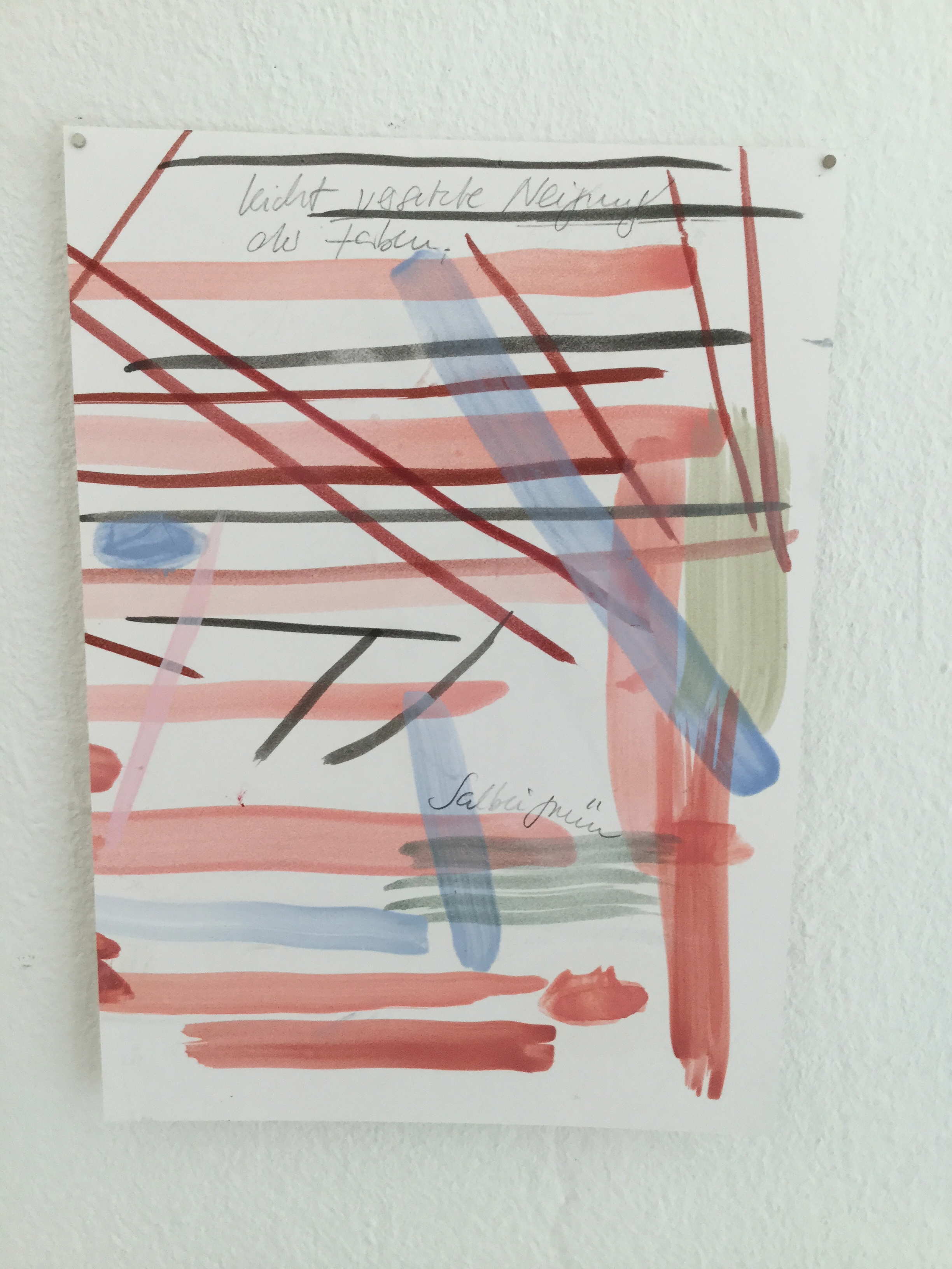 Bärbel Messmann, Salbeigrün, 2016, 25 cm x 18 cm, Ölfarbe, Bleistift auf Papier