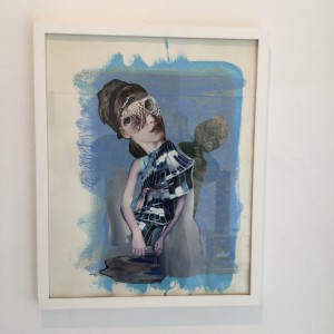 Norika Nienstedt, o.T. (Blau), 2016, Collage, Farbe 40 x 50cm