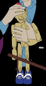 Houdini, 2017, Acryl auf Leinwand, 75 x 40 cm