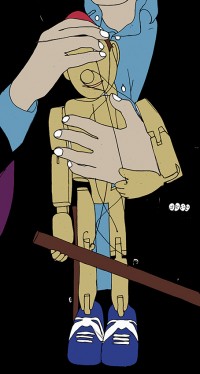 Houdini, 2017, Acryl auf Leinwand, 75 x 40 cm