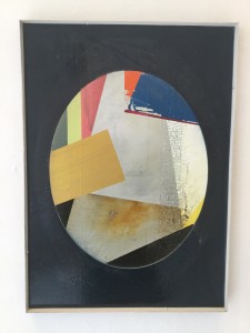 Pausenlos, 2017, Bitumen, Lack, Acryl, Öl auf Leinwand, 50 x 70cm