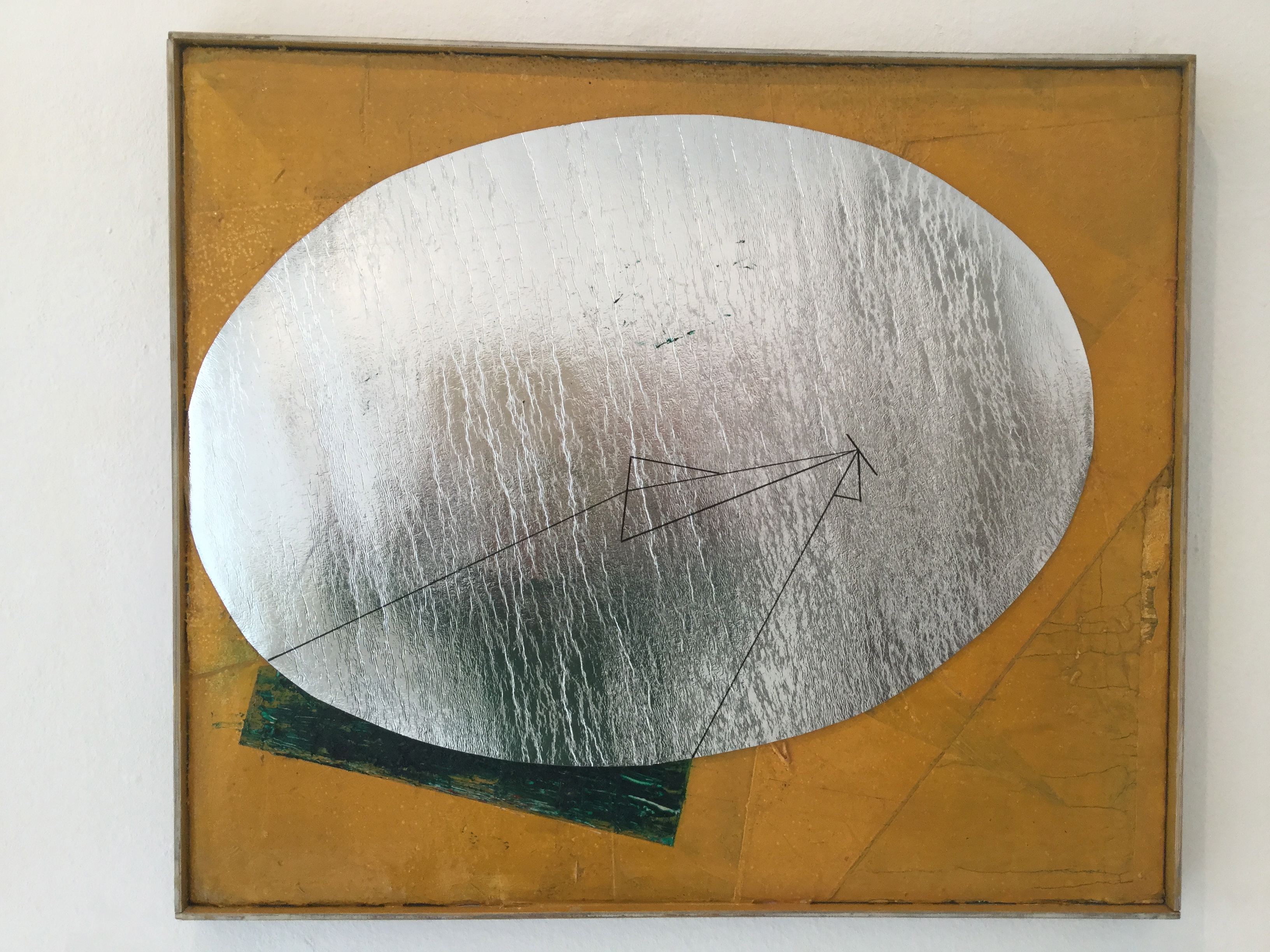 Wenigstens, 2017, Isoliermatte, Öl auf Leinwand, 61 x 71cm