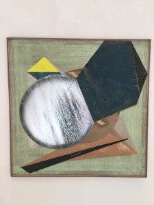 Allzustark, 2017, Isoliermatte, Bitumen, Lack, Öl auf Stoff, 108,5 x 108,5cm