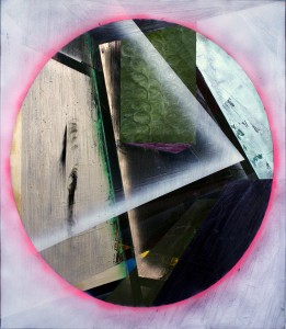 Absolut, 2017, Lack, Bitumen, Öl auf Leinwand, 95 x 110cm