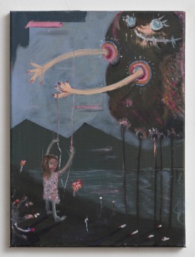 Philip Grözinger, o.T., 2017, Öl auf Leinwand, 30x40cm, Photocredit: Marcus Schneider