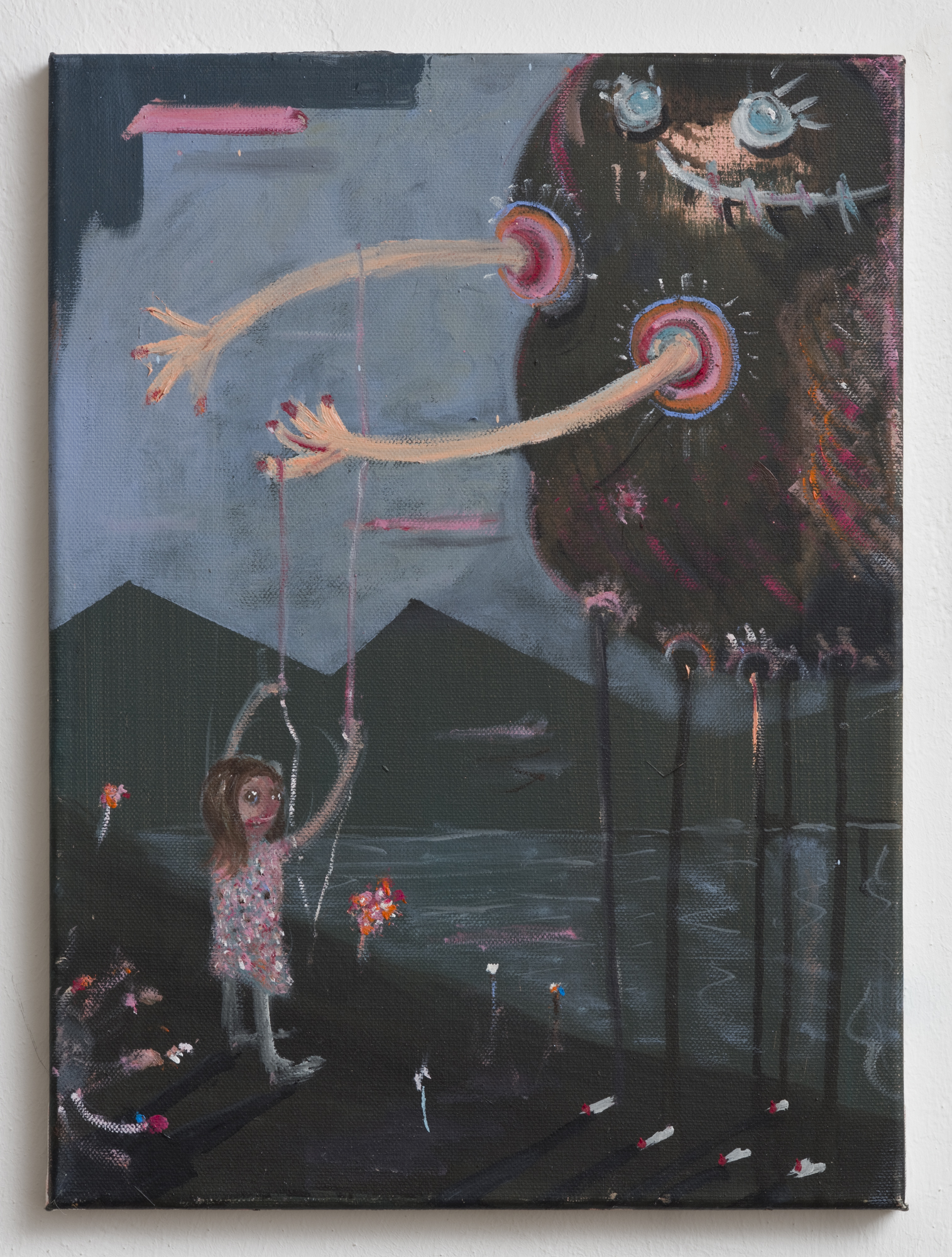 Philip Grözinger, o.T., 2017, Öl auf Leinwand, 30x40cm, Photocredit: Marcus Schneider