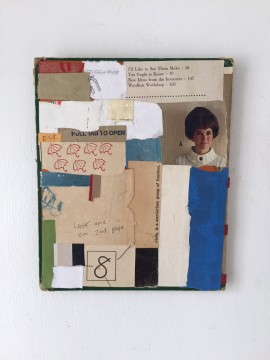 Tom Duimstra, You ought to know, 2013, Collage auf Buchcover, 16x21cm