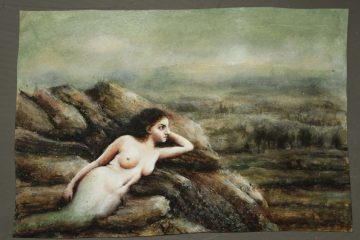 Lost, 2018, Öl auf Papier, 28 x 41 cm