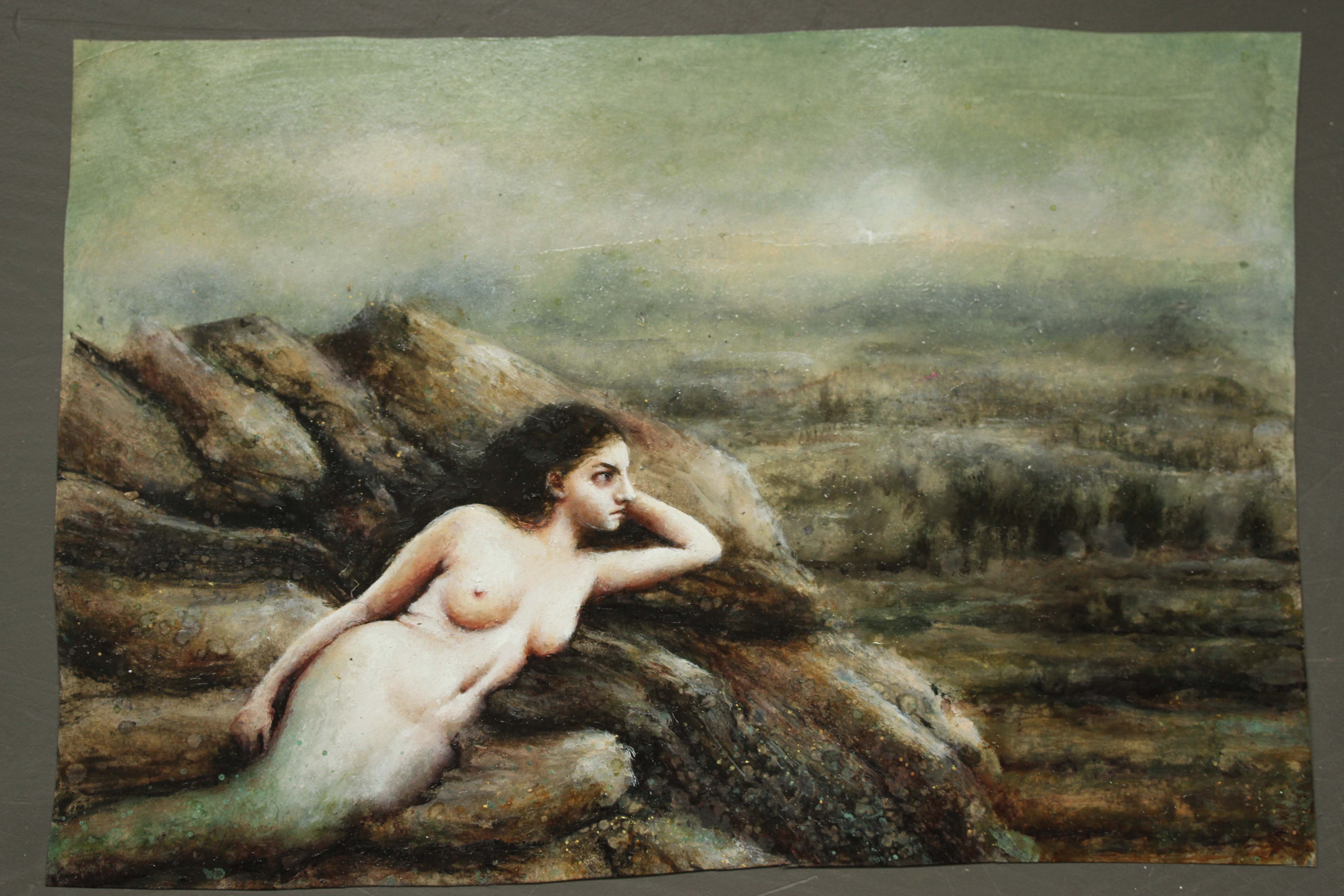 Lost, 2018, Öl auf Papier, 28 x 41 cm